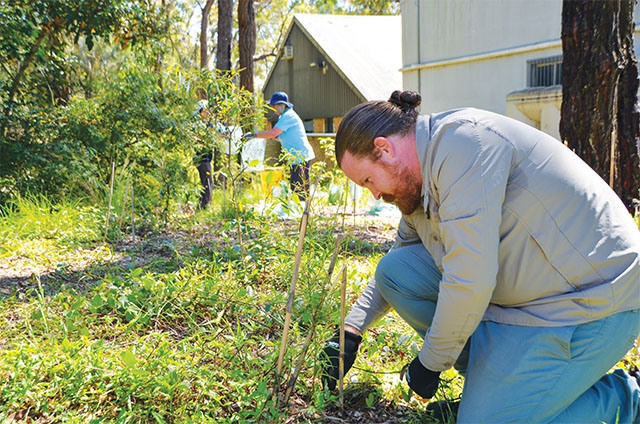 Shaun Warden pictured working in the gardens at the Community Environment Centre1