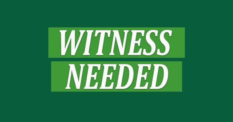 Urgent: Witness Needed