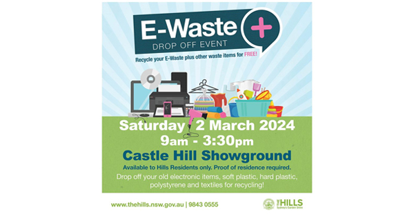 E-Waste PLUS Drop Off Event at Castle Hill Showground