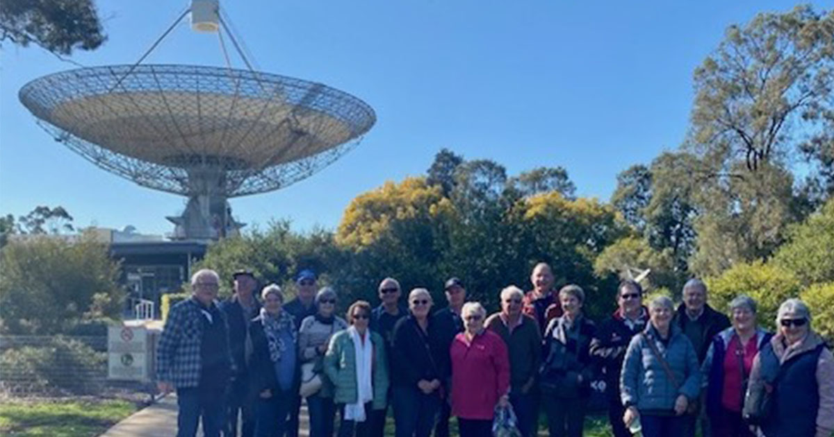 Visiting "The Dish" radio telescope at Parkes in central-west NSW.