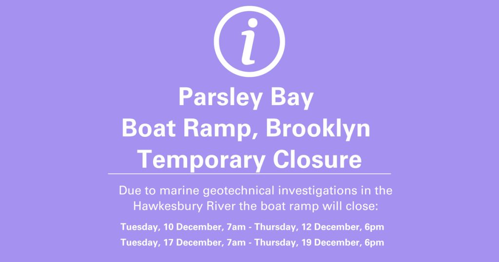 Parsley Bay Boat Ramp to Close Temporarily