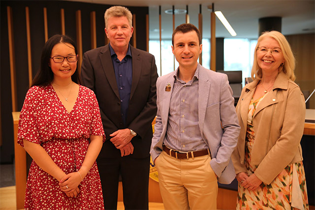 Rebecca Yu, Patrick Toolan, Mayor Gangemi, Sharon Richards