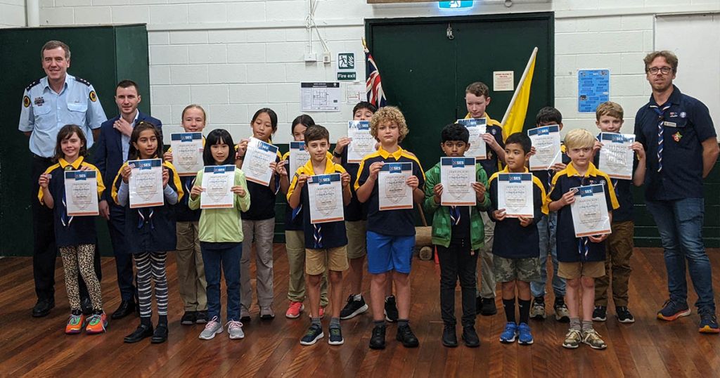 Cub Scouts Receive SES Badge