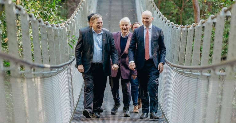 Iconic New Swing Bridge Opens in Pyes Creek Bushland