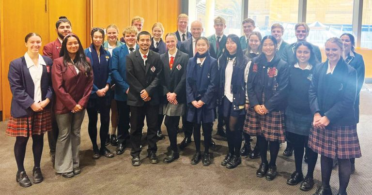 High School Leaders Visit NSW Parliament With Matt Kean Mp