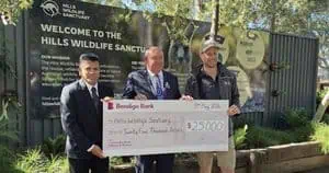 Hills Wildlife Sanctuary Receives $25,000 Donation