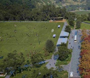 Artists impression of Old Mans Valley Field of Play