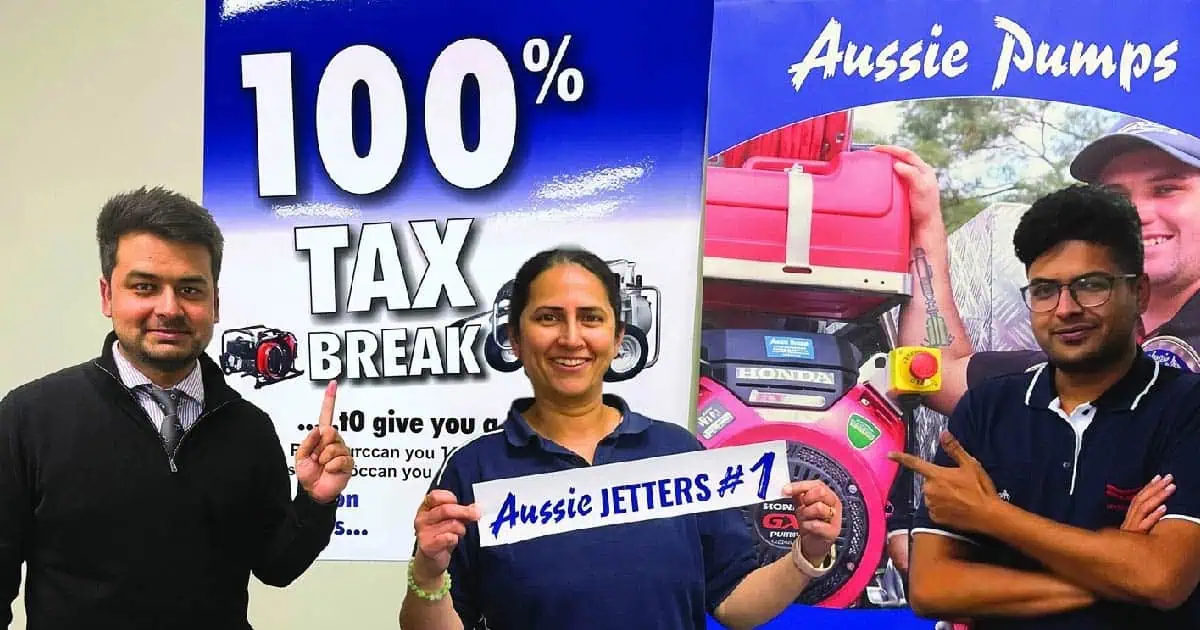 Aussie Pumps' jetters for plumbers