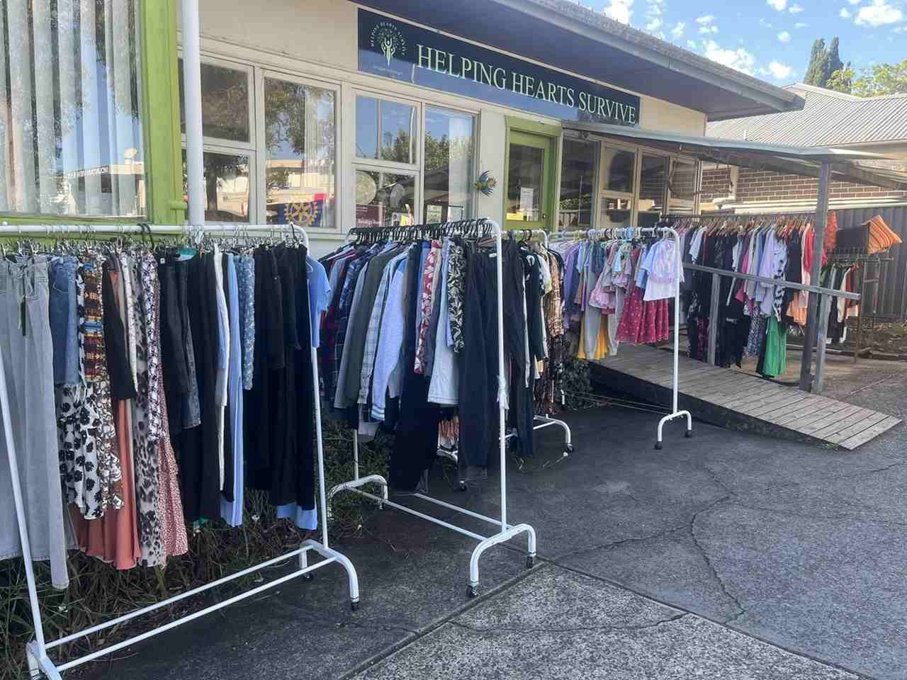 Helping Hearts Survive op shop