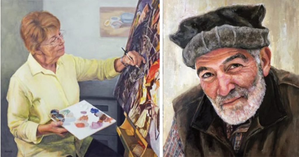 Portrait painting demonstration